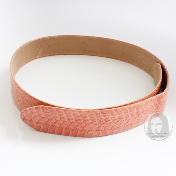 Christopher Ross Butterfly Belt Buckle Massive 8in L with Snakeskin Strap 1980s - Picture 15 of 16